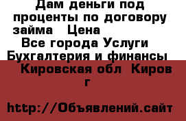 Дам деньги под проценты по договору займа › Цена ­ 1 800 000 - Все города Услуги » Бухгалтерия и финансы   . Кировская обл.,Киров г.